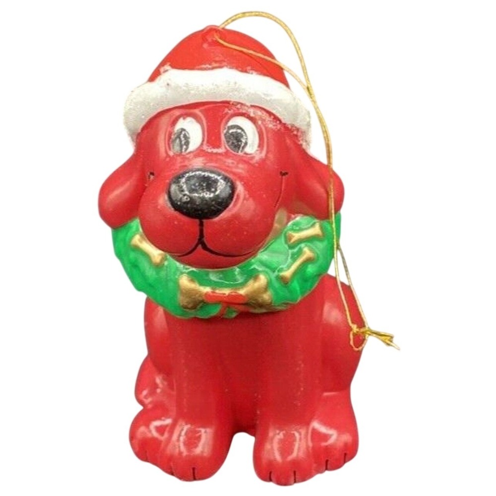 Vintage Clifford The Big Red Dog Christmas Tree Ornament Holiday Decoration